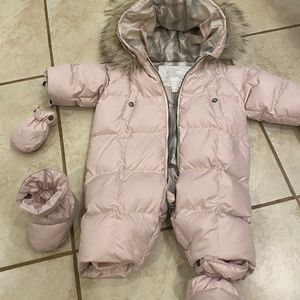 Dusty Rose Burberry snow suit